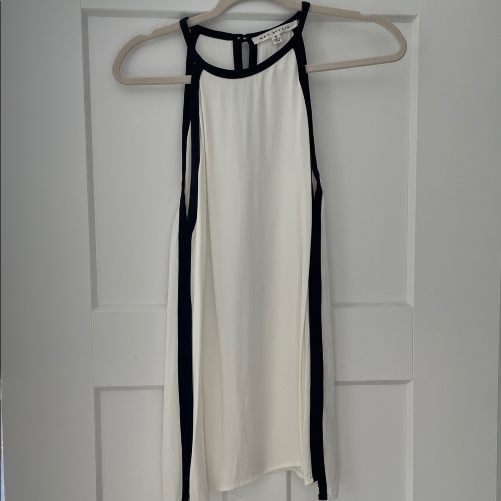 Max Studio Black and White Tank Top